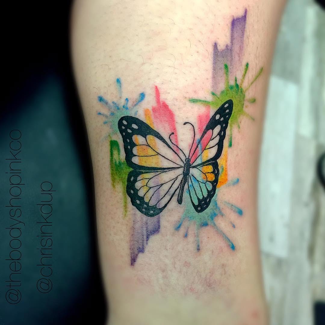 Tattoo by @chrisinkdup — watercolor