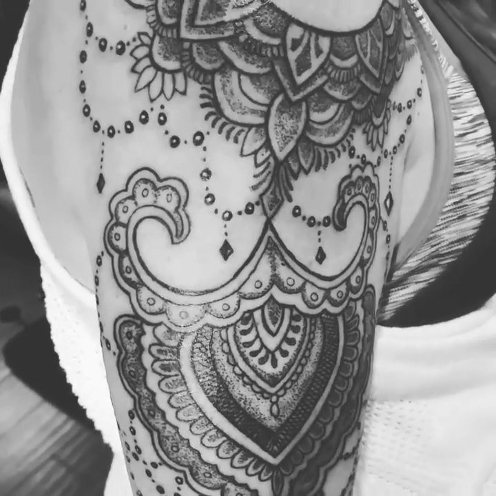 Tattoo by @kabirray11 — ornamental, dotwork
