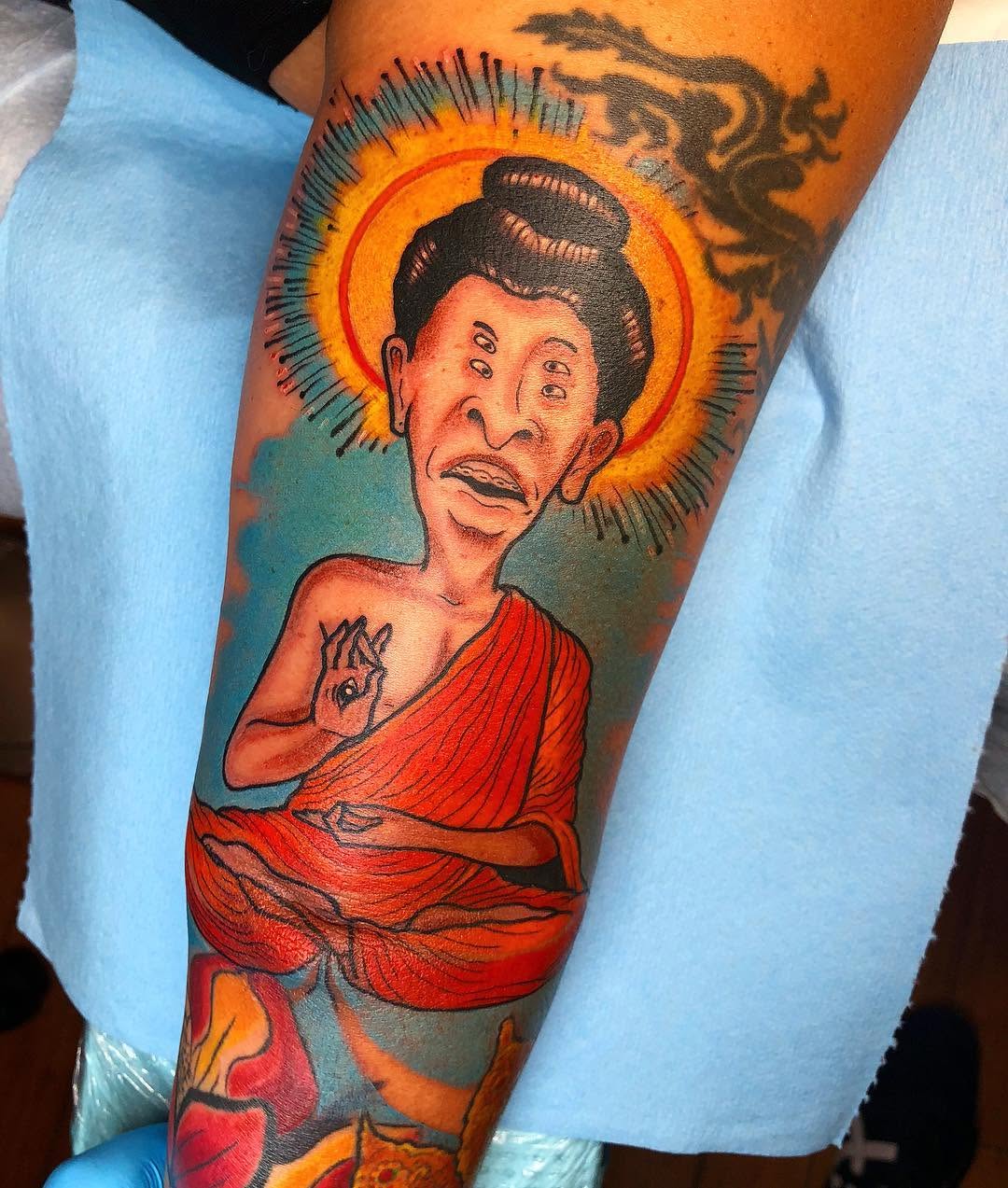 Tattoo by @tattoosbybacon โ new_school, trash_polka