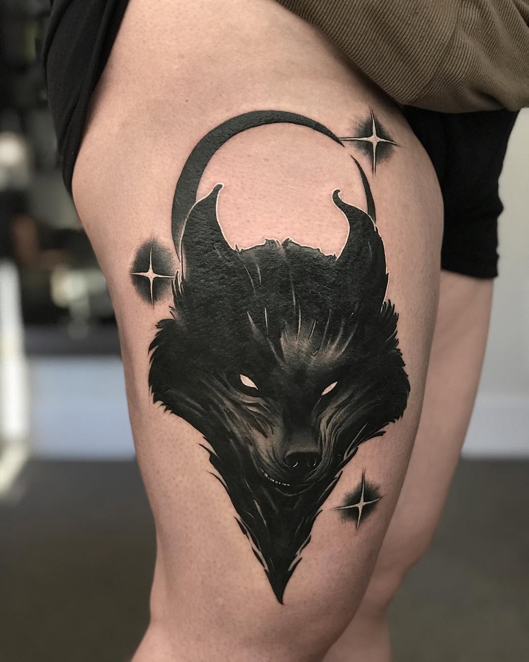 Tattoo by @blackbisontattoo β black_and_grey, dark_realism