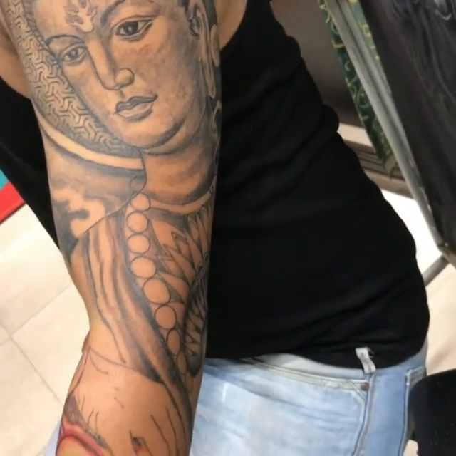 Tattoo by @kabirray11 — black_and_grey, realism