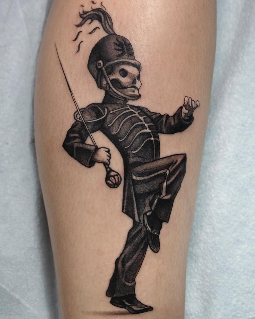 Tattoo by @ames32 — black_and_grey, realism