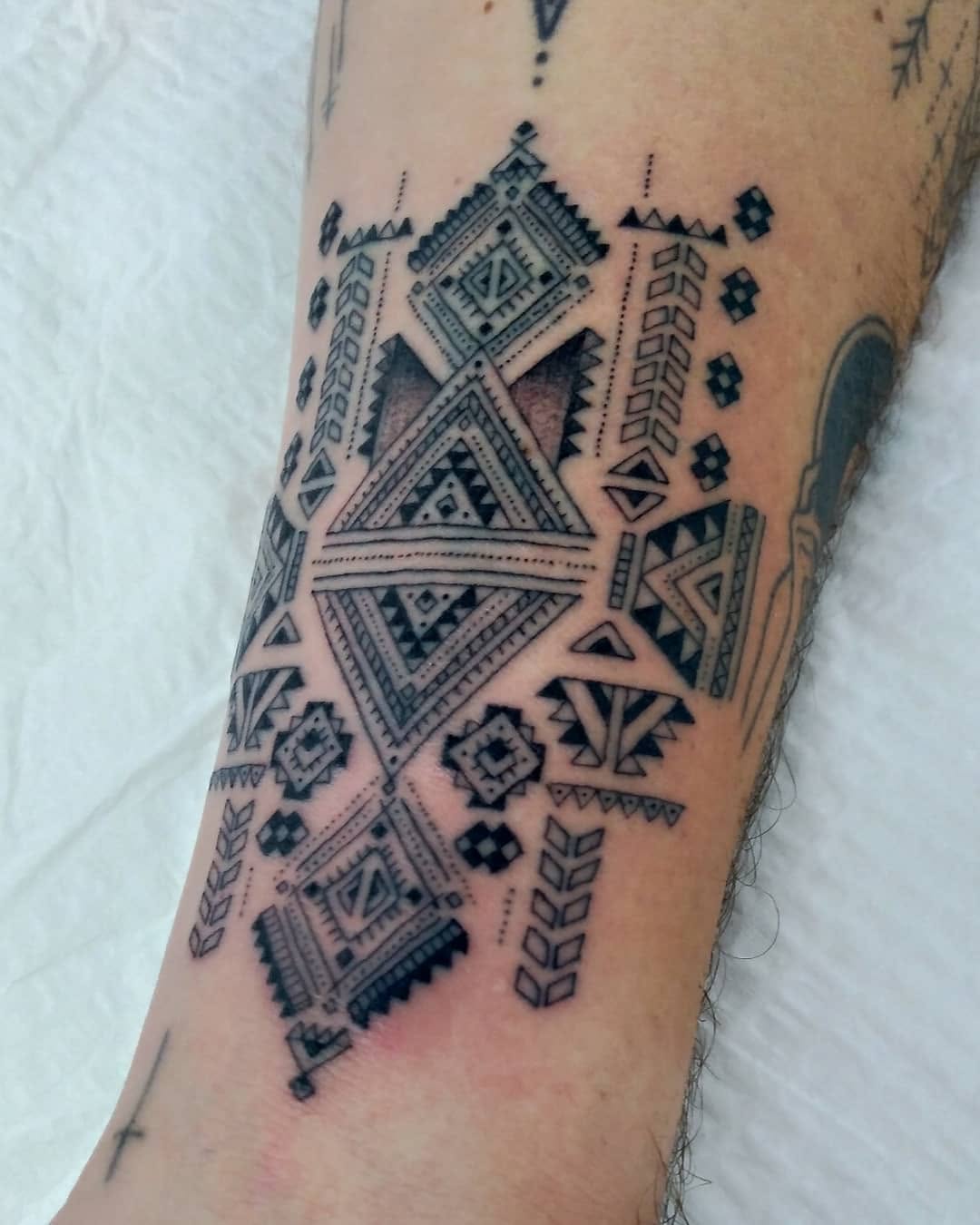 Tattoo by @blackbird_okinawa — geometric, ornamental