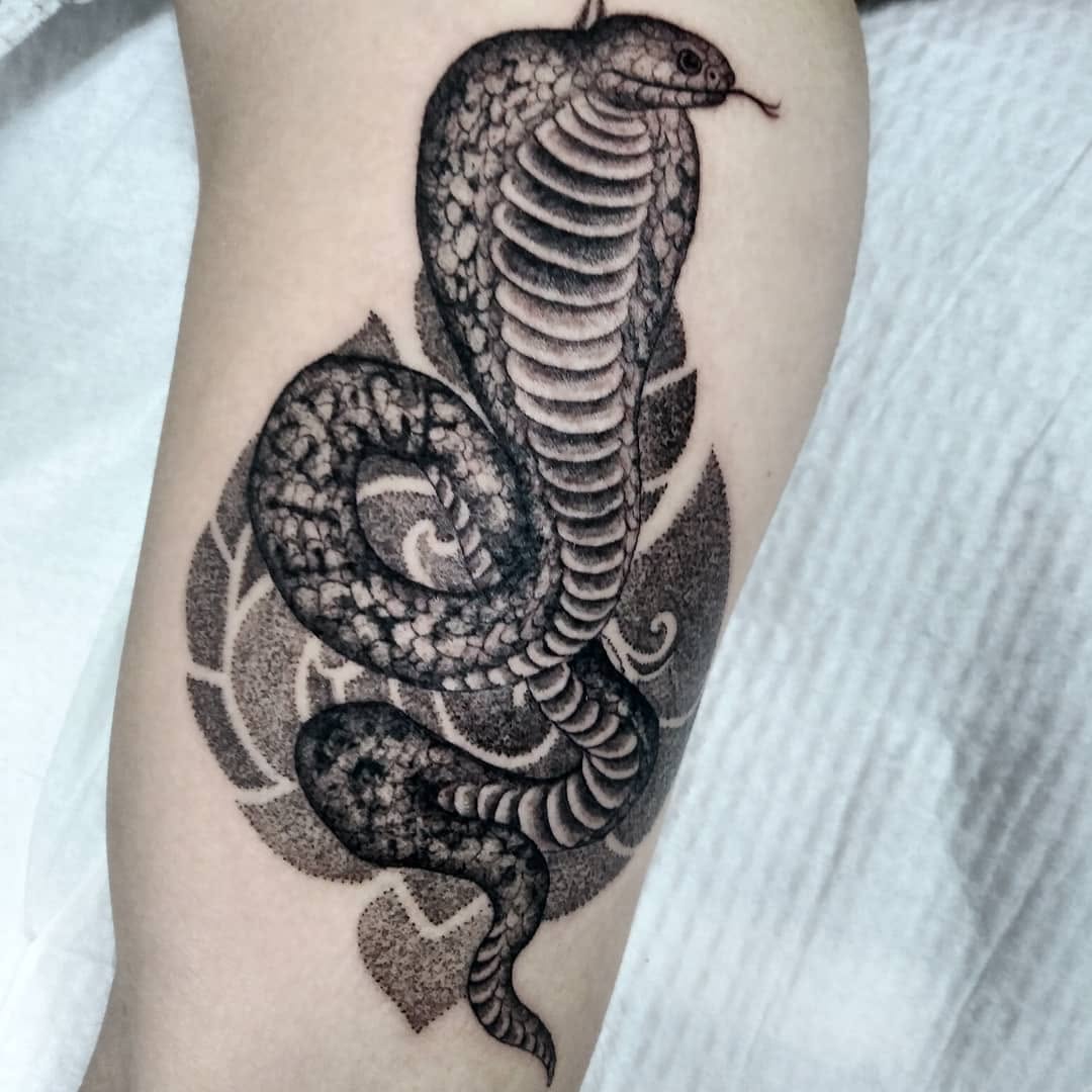 Tattoo by @blackbird_okinawa — black_and_grey, dotwork
