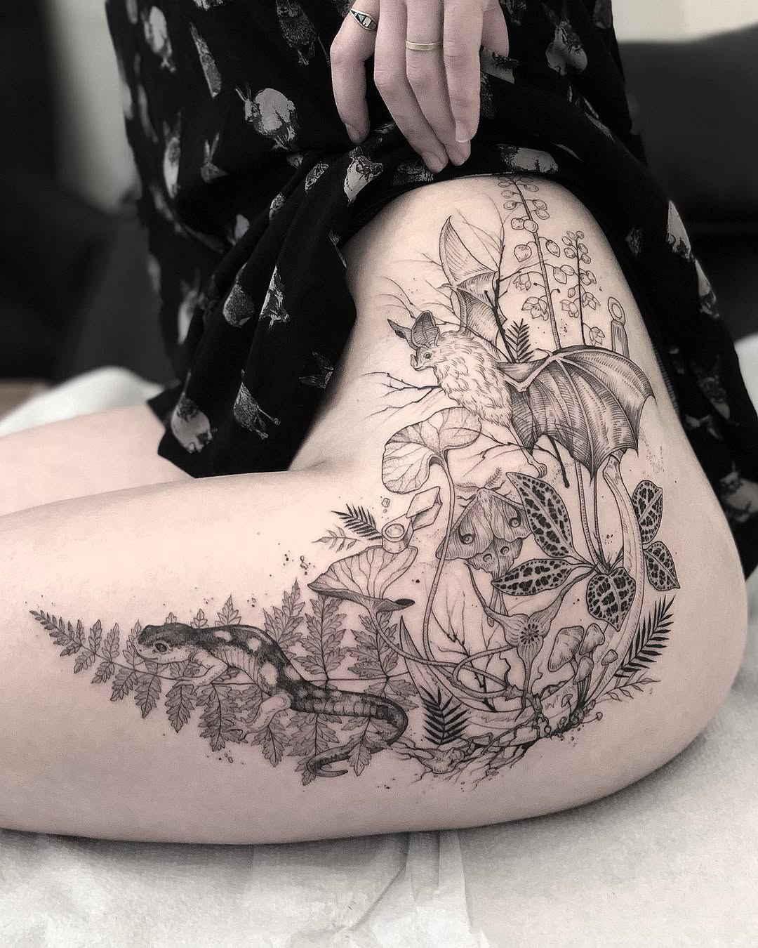 Tattoo by @bones.botany.tattoo — black_and_grey, realism