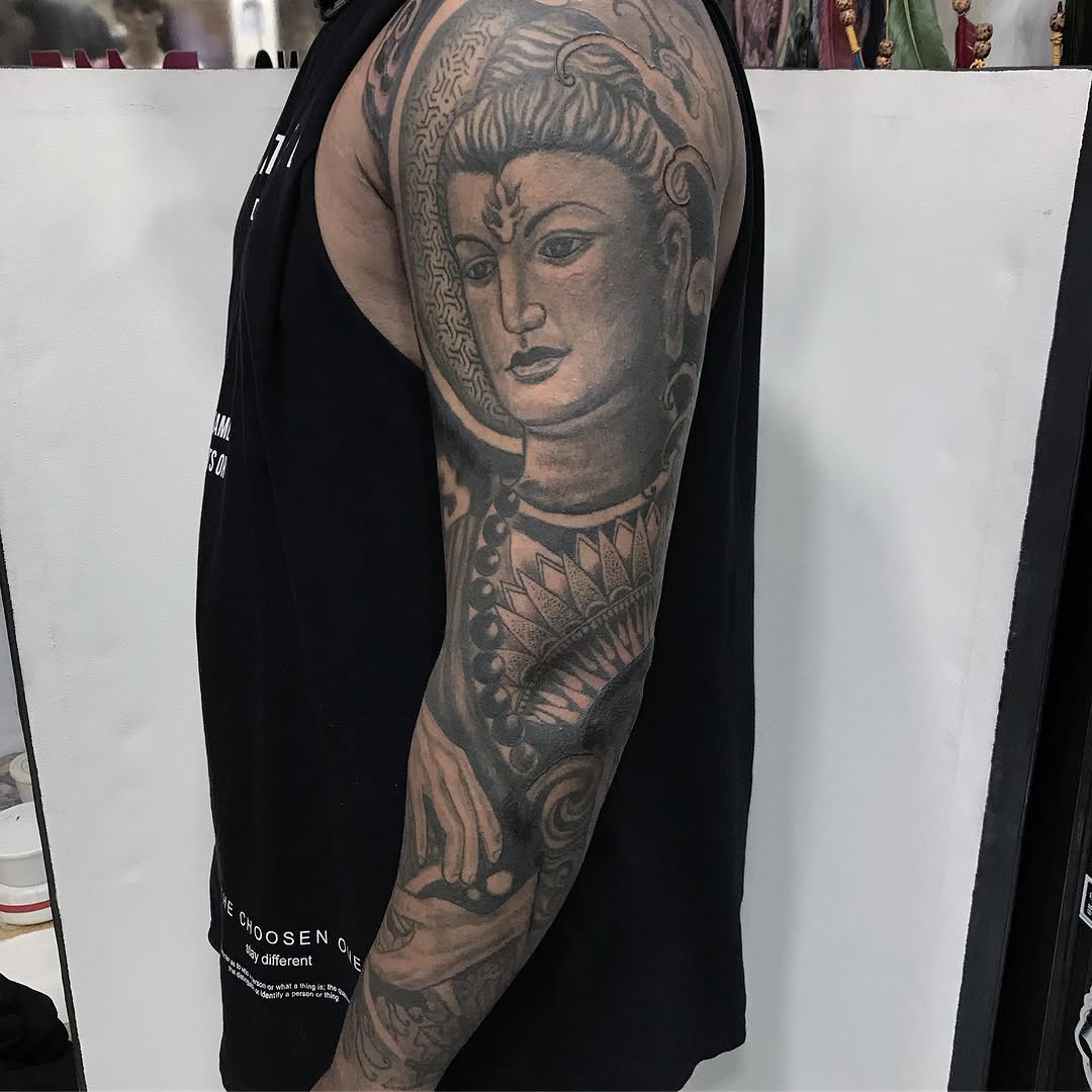 Tattoo by @kabirray11 — realism, black_and_grey