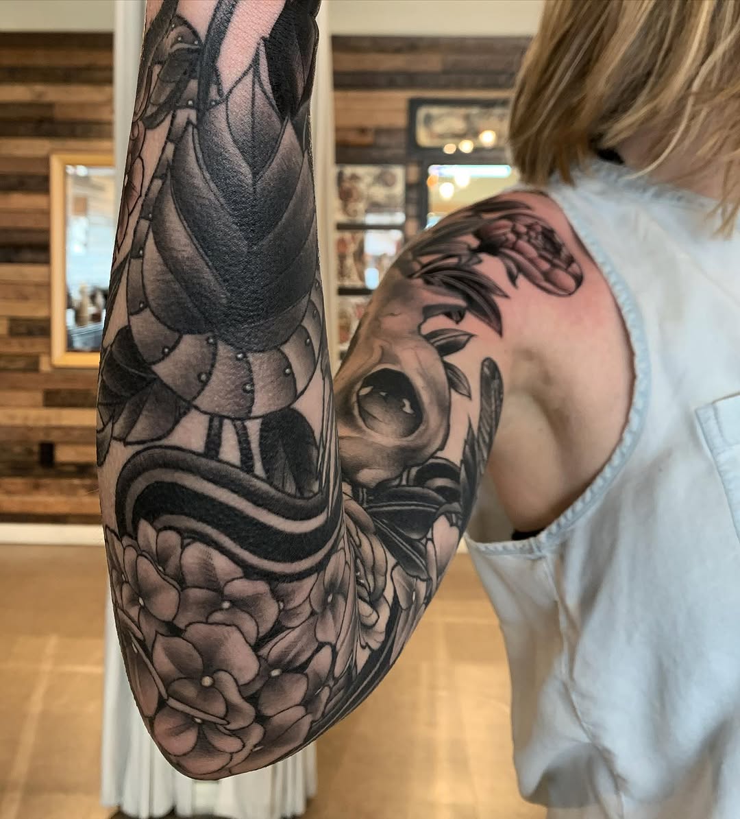 Tattoo by @kyleolson — black_and_grey, realism