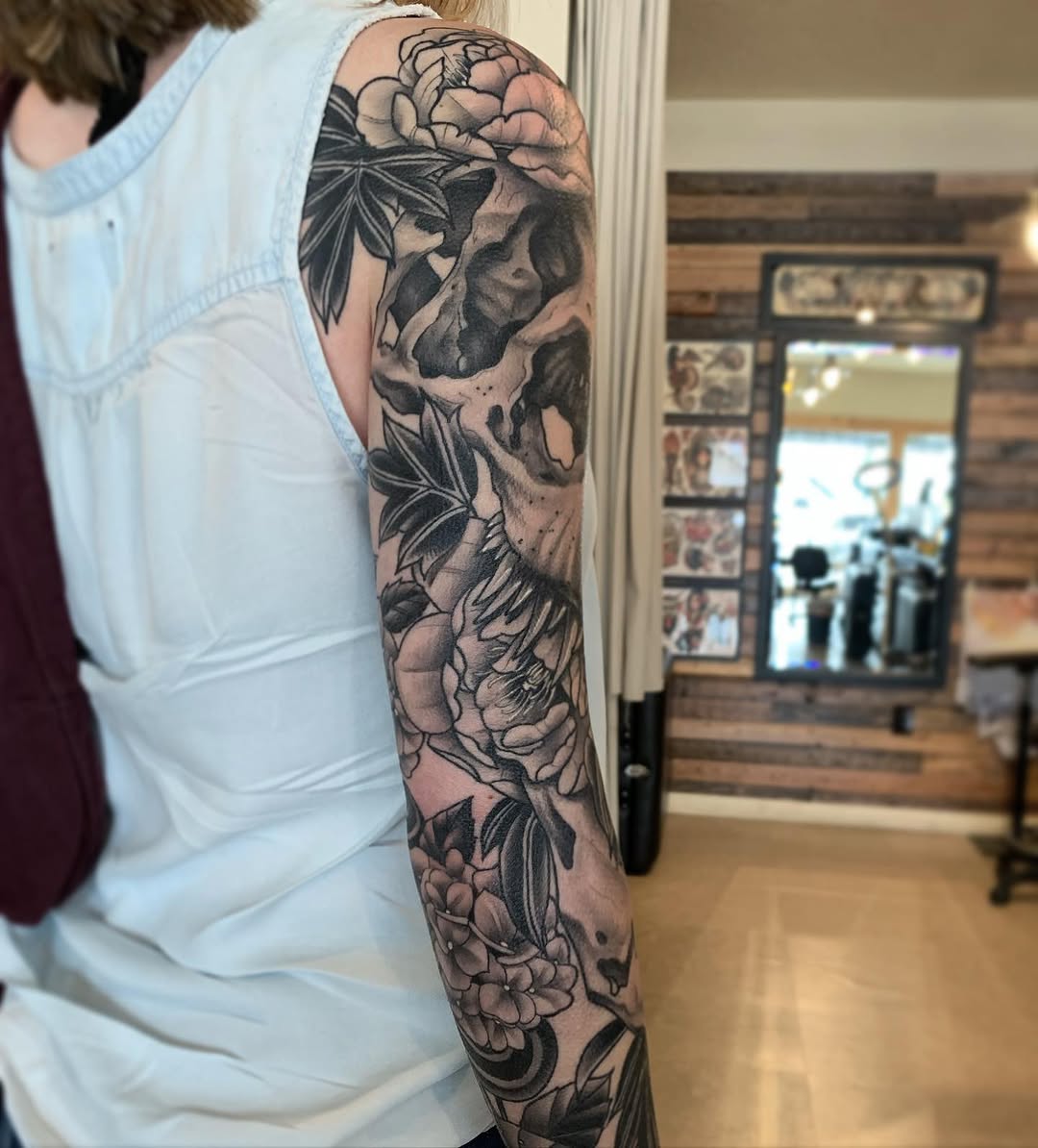 Tattoo by @kyleolson — black_and_grey, illustrative