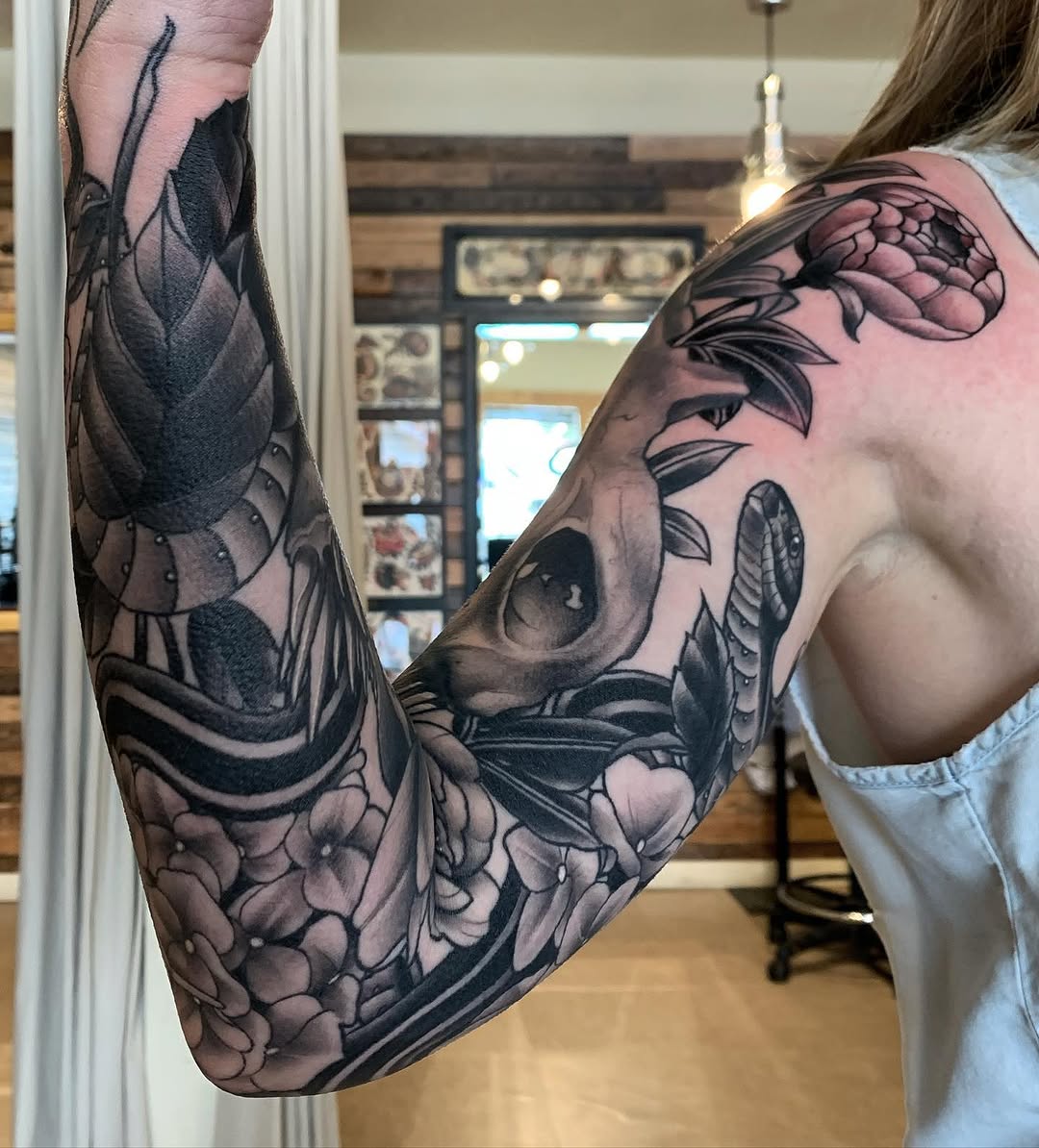 Tattoo by @kyleolson — black_and_grey, realism