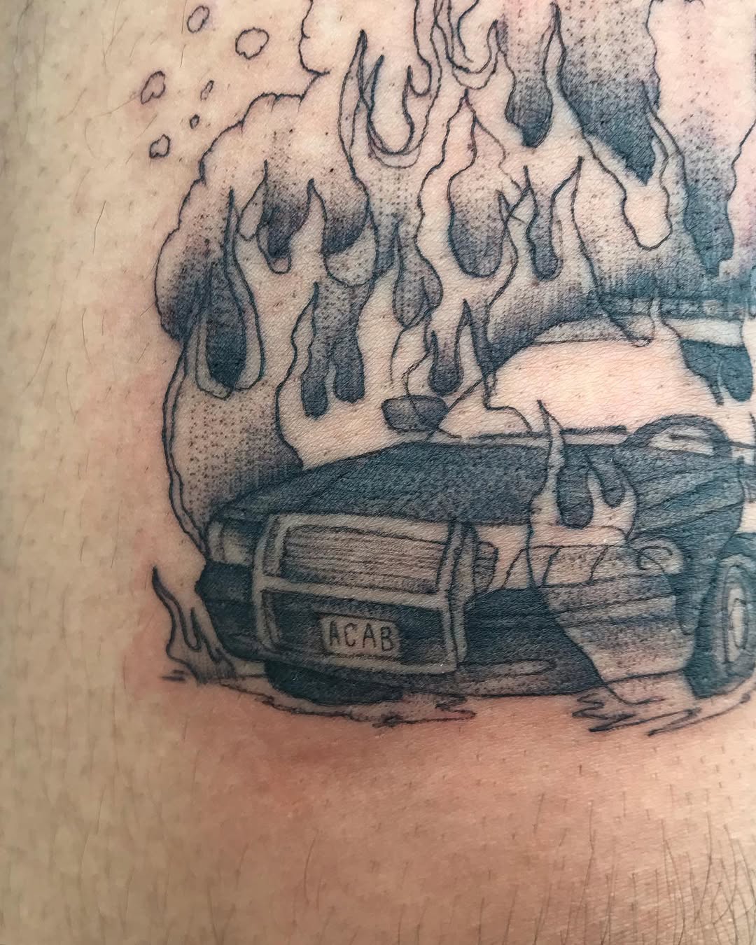 Tattoo by @pineneedlestattoo — trash_polka