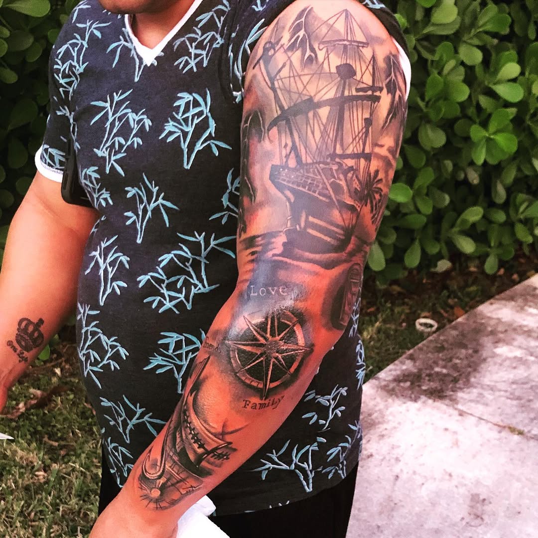 Tattoo by @mauze_tattoos β realism, black_and_grey