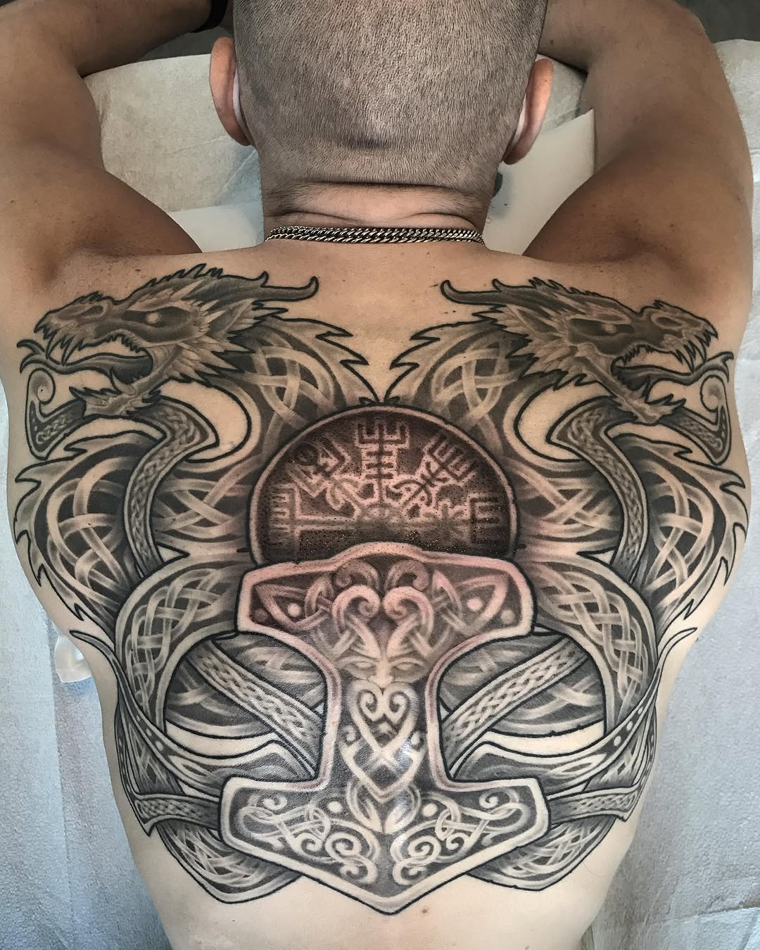 Tattoo by @imperialtattoo — black_and_grey, geometric