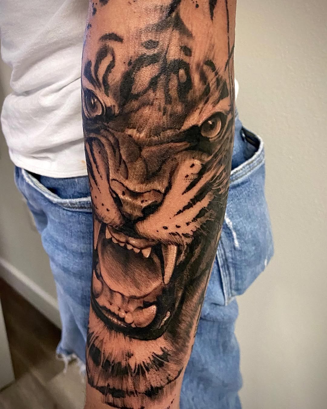 Tattoo by @davidgarnerart — realism, black_and_grey