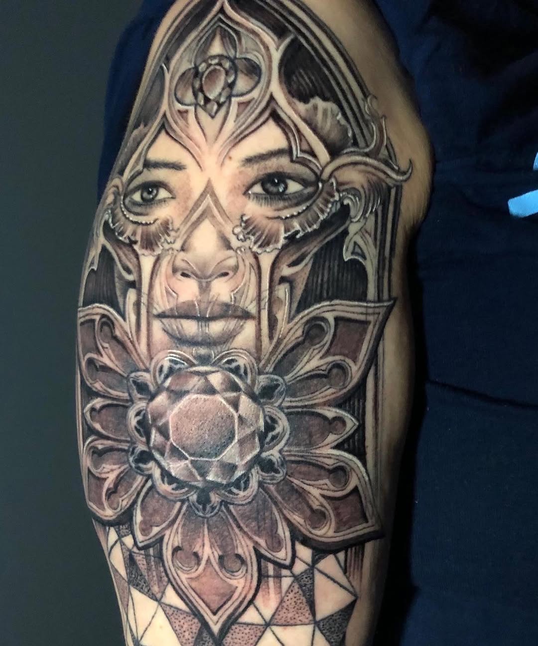 Tattoo by @borrowedparticles โ black_and_grey, realism