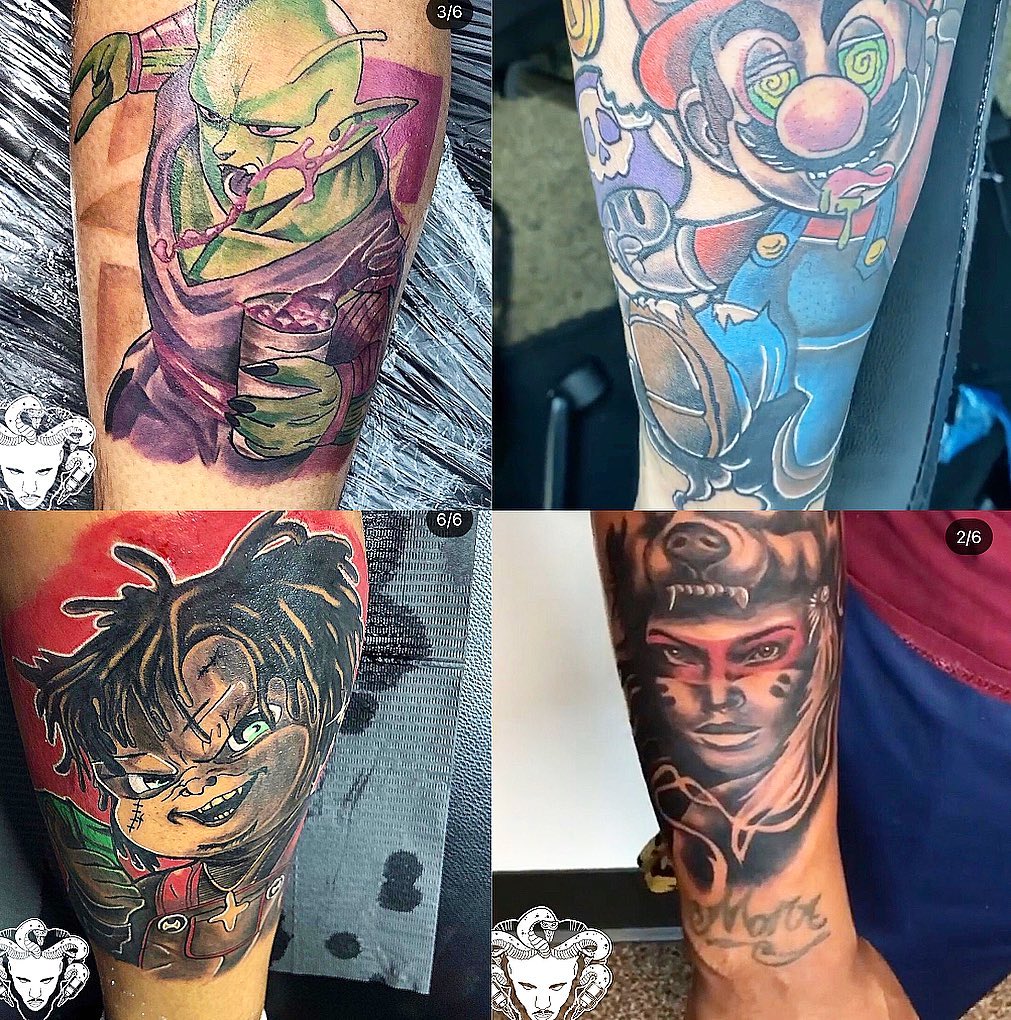 Tattoo by @officialdwaynedurham_ink — new_school, anime