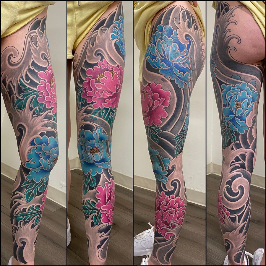 Tattoo by @mikegodfrey โ japanese_irezumi, black_and_grey