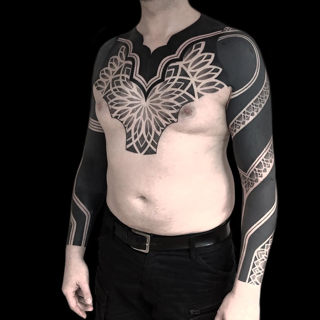 Tattoo by @setharcane — blackwork, geometric