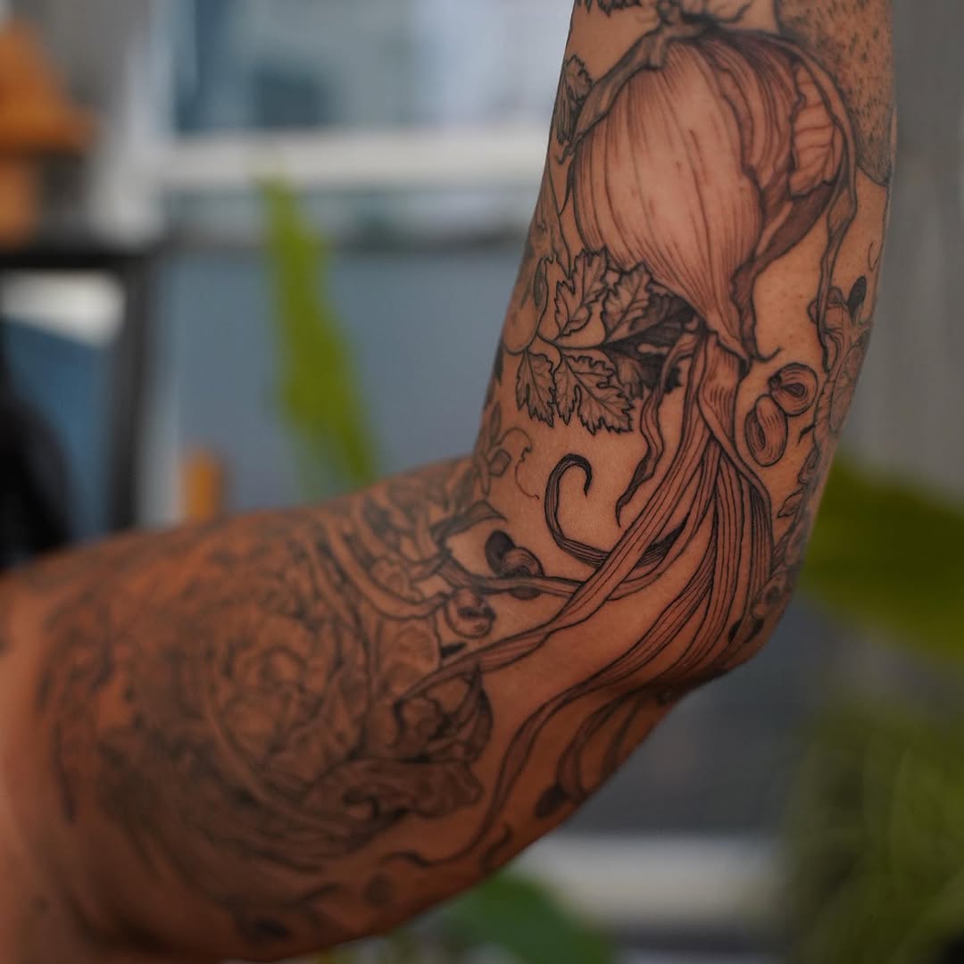 Tattoo by @bones.botany.tattoo — fine_line, illustrative