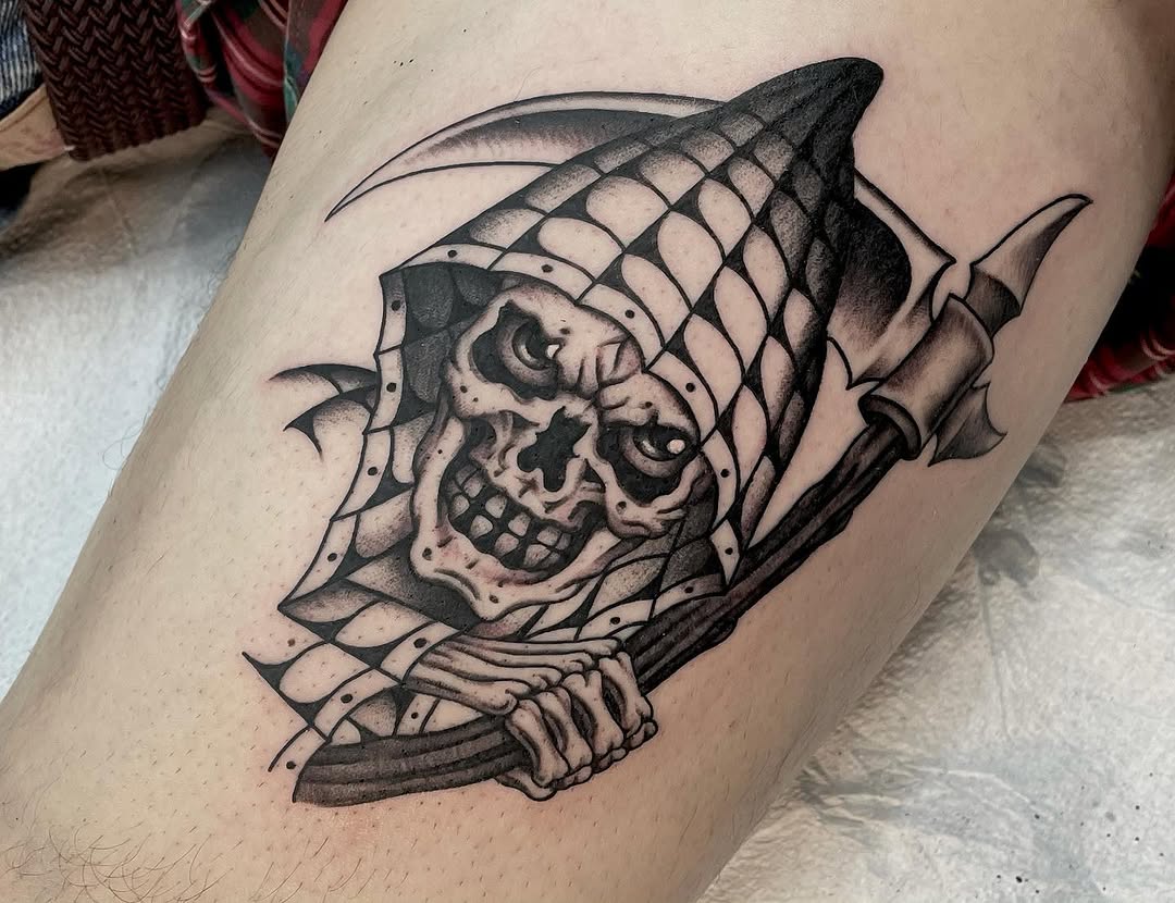 Tattoo by @ernie_portcity — american_traditional, black_and_grey