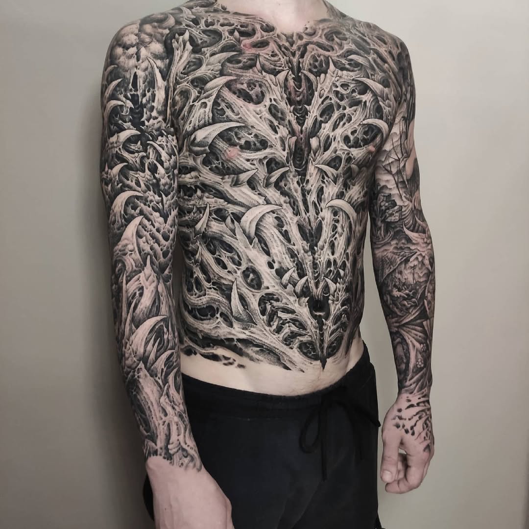 Tattoo by @dimaxmedusa โ black_and_grey, dark_realism