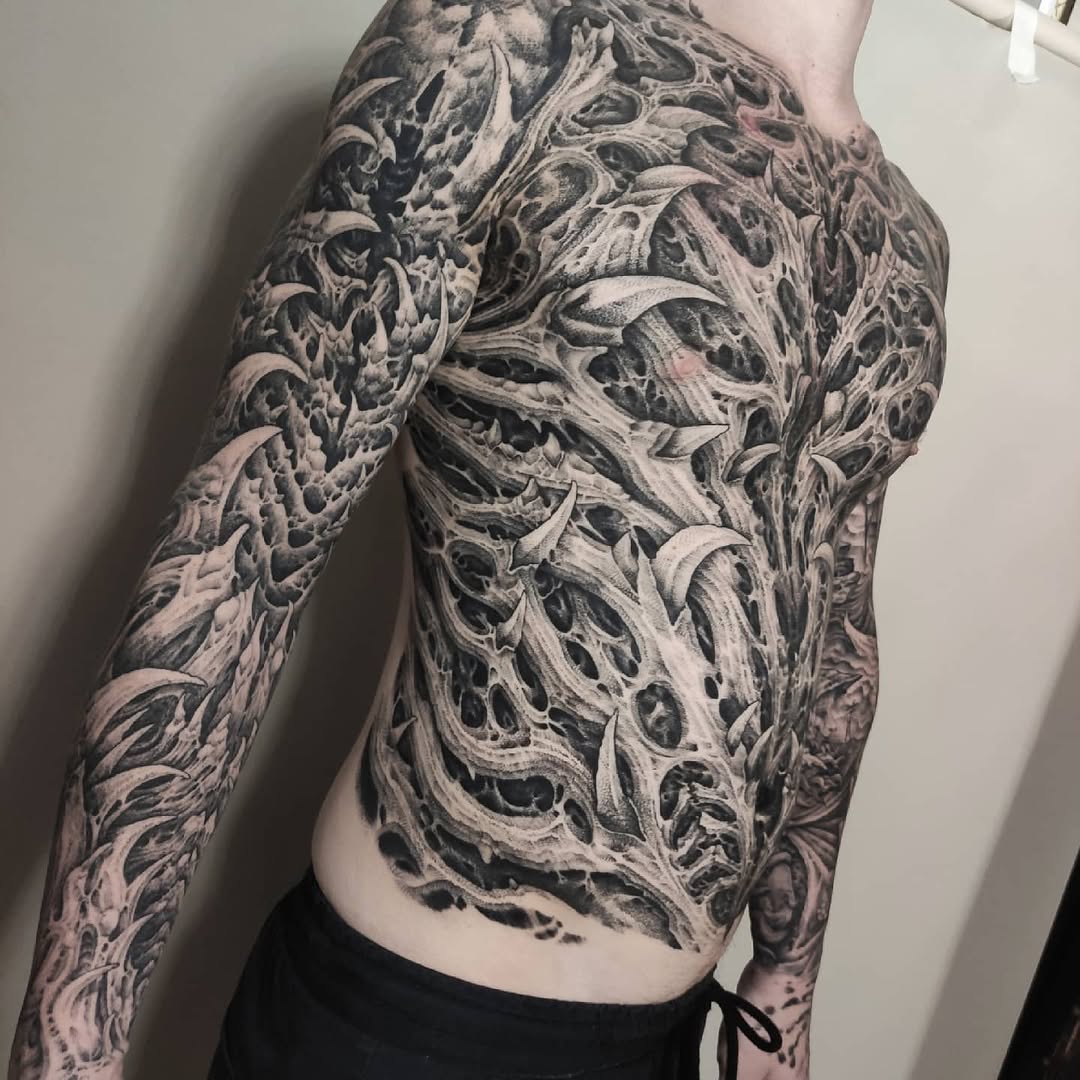 Tattoo by @dimaxmedusa โ black_and_grey, dark_realism