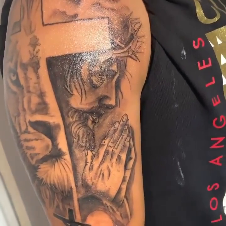 Tattoo by @hardcash_jt — black_and_grey, realism
