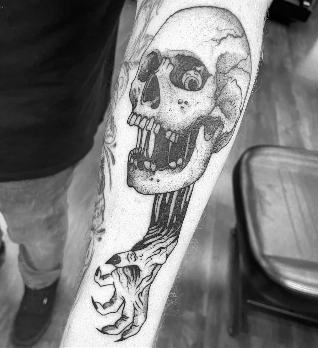 Tattoo by @jasonallenaz — blackwork