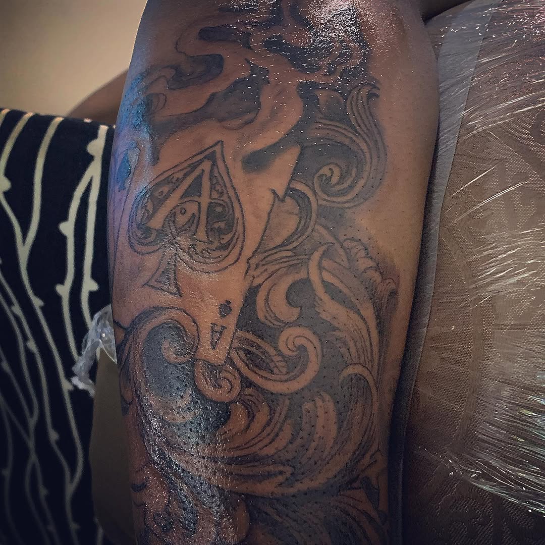 Tattoo by @hardcash_jt — black_and_grey, ornamental