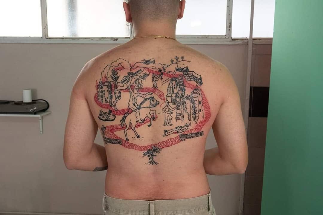 Tattoo by @kyklothymia — illustrative, trash_polka