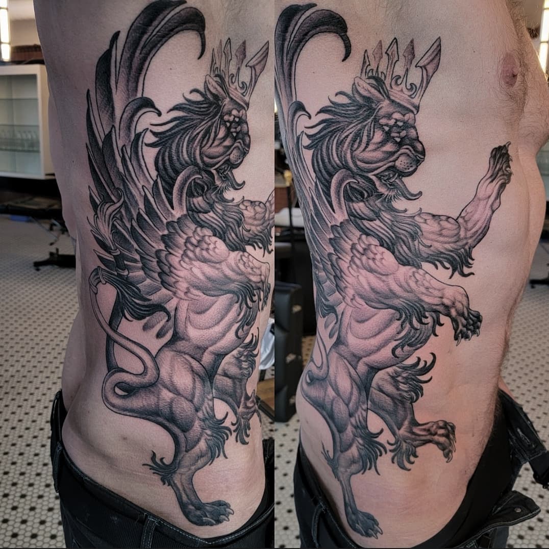 Tattoo by @nine.crows โ black_and_grey, realism