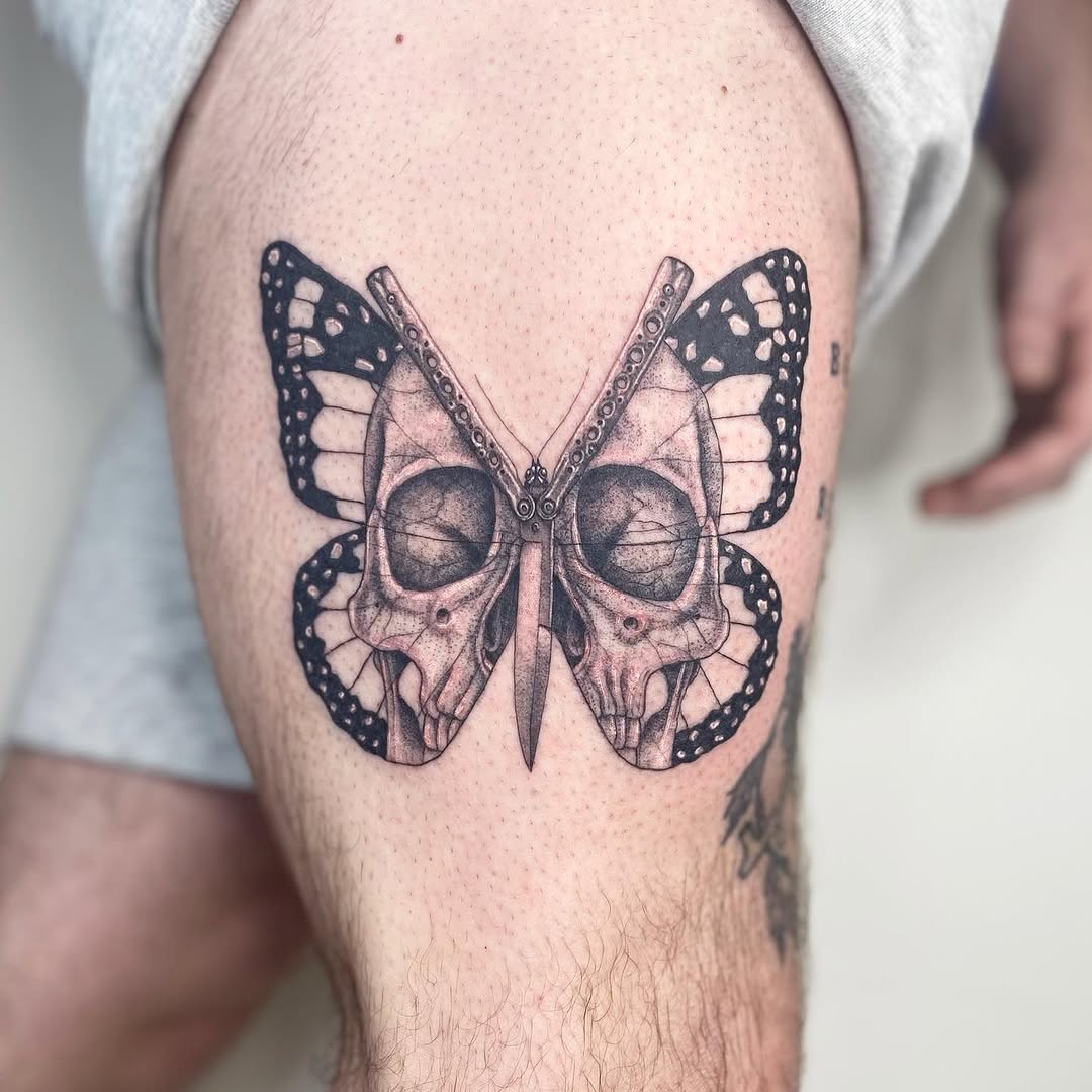 Tattoo by @sailorose_ — realism, black_and_grey