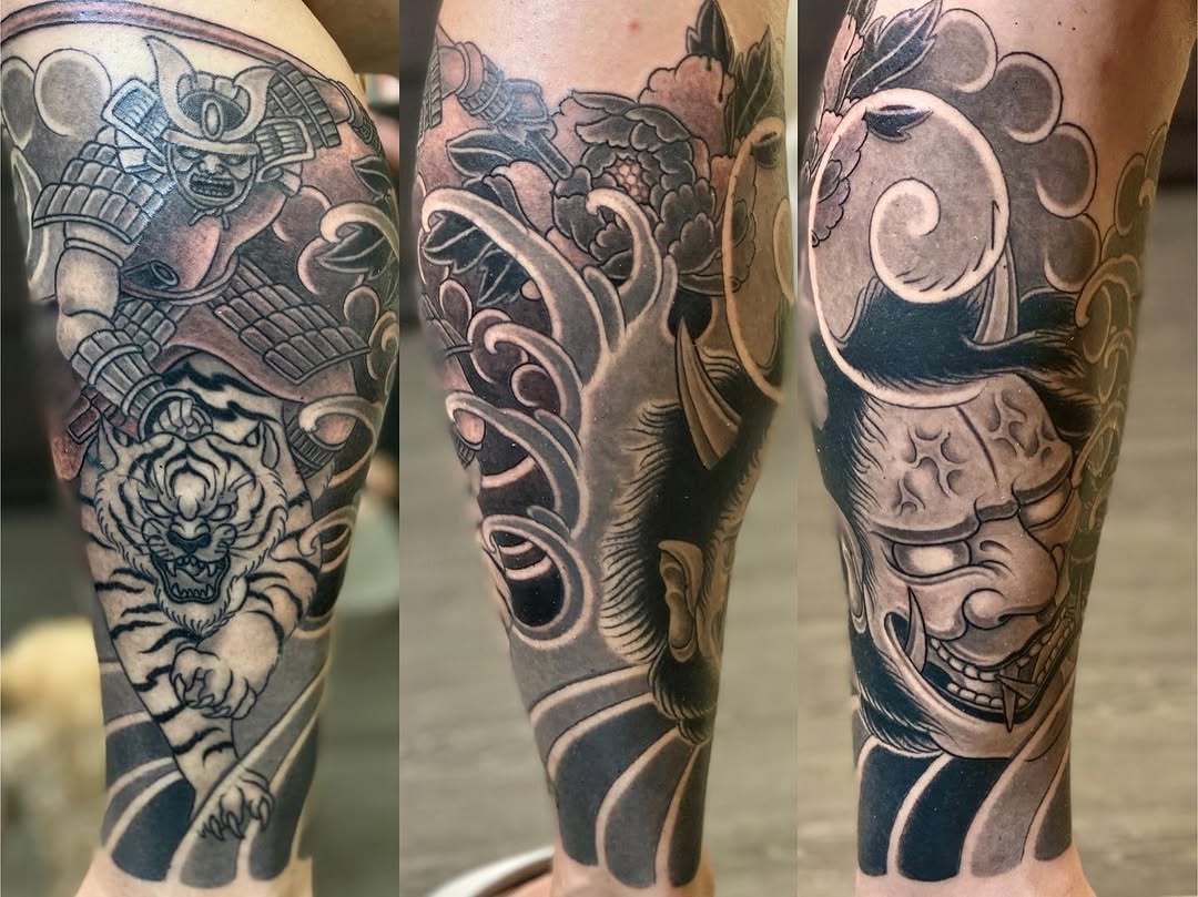 Tattoo by @ictattoo_spoonek947 — japanese_irezumi, black_and_grey