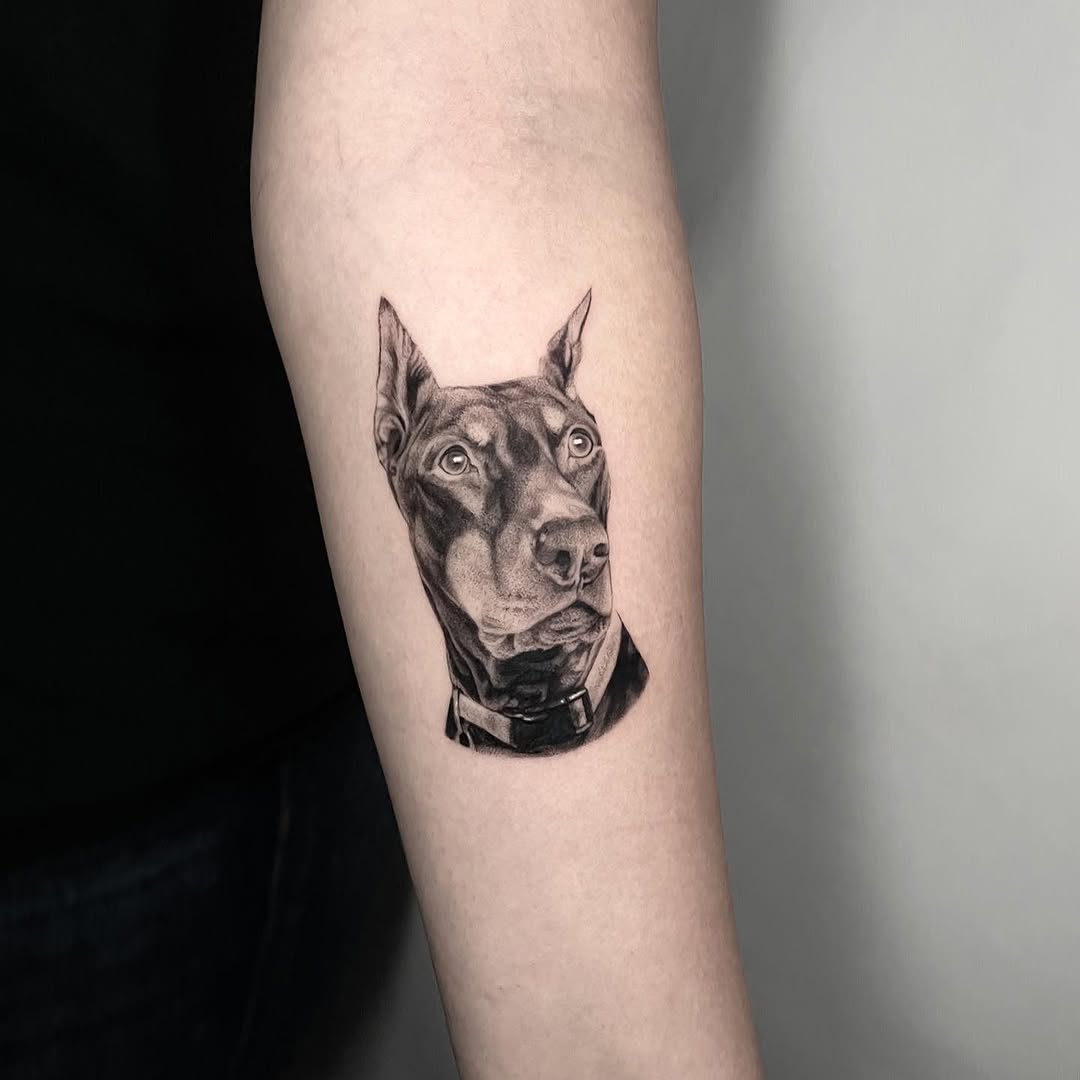 Tattoo by @tee.tattoo — realism, black_and_grey