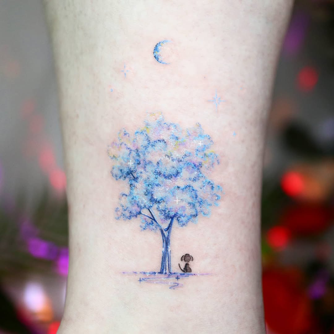 Tattoo by @tattooist_namoo — fine_line, watercolor