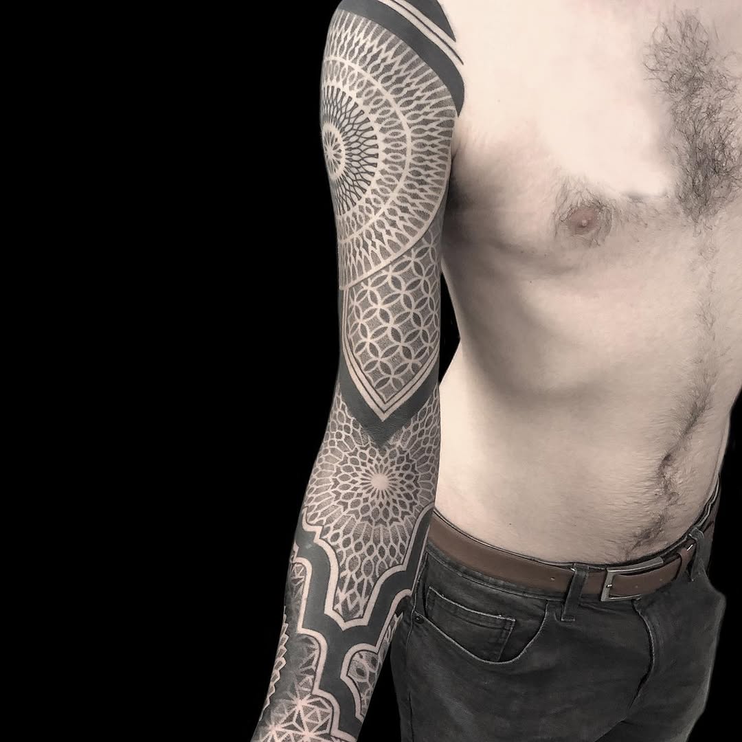 Tattoo by @setharcane — geometric, blackwork