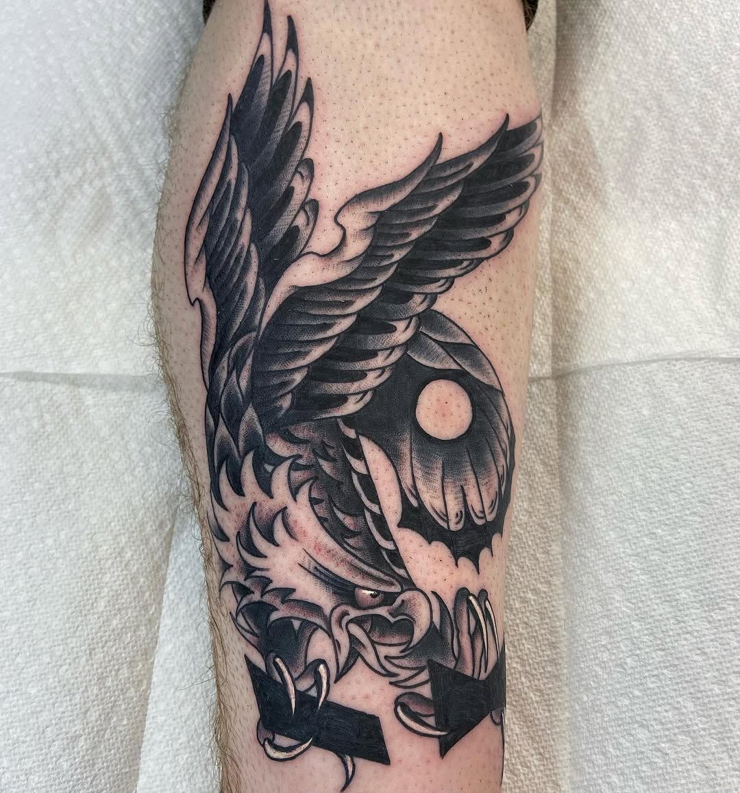 Tattoo by @dylanoquintattoo — american_traditional, blackwork