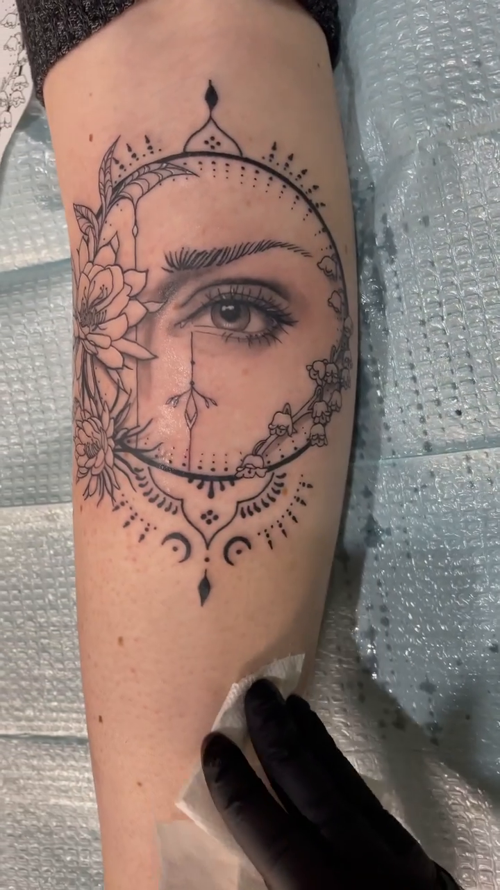Tattoo by @ernieinks — black_and_grey