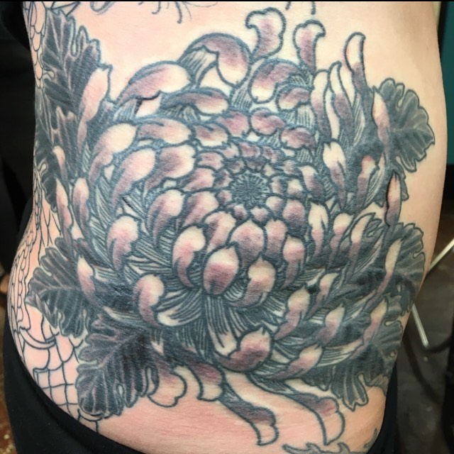 Tattoo by @chiefchadula — japanese_irezumi, black_and_grey