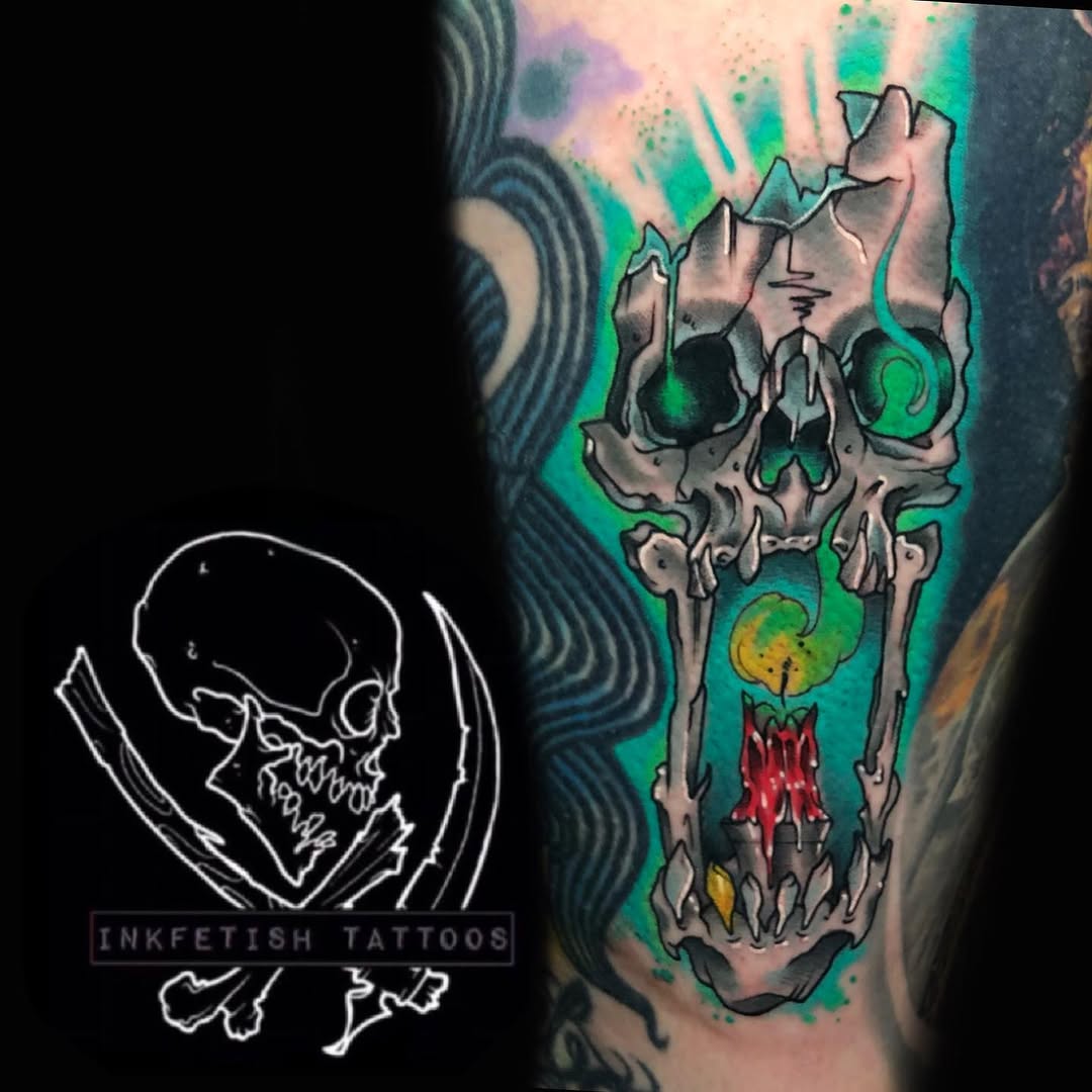Tattoo by @inkfetish187 — neo_traditional, dark_realism