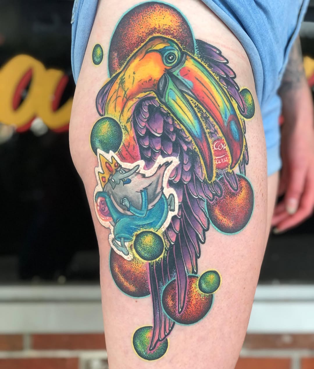 Tattoo by @litebritetattoo — illustrative, new_school