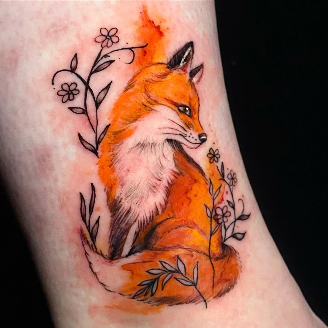 Tattoo by @caitlin.curtis.tattoos — illustrative, watercolor