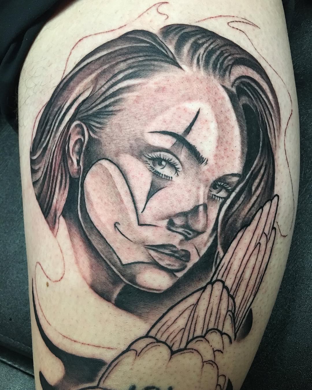 Tattoo by @codywolfetattoo โ realism, black_and_grey