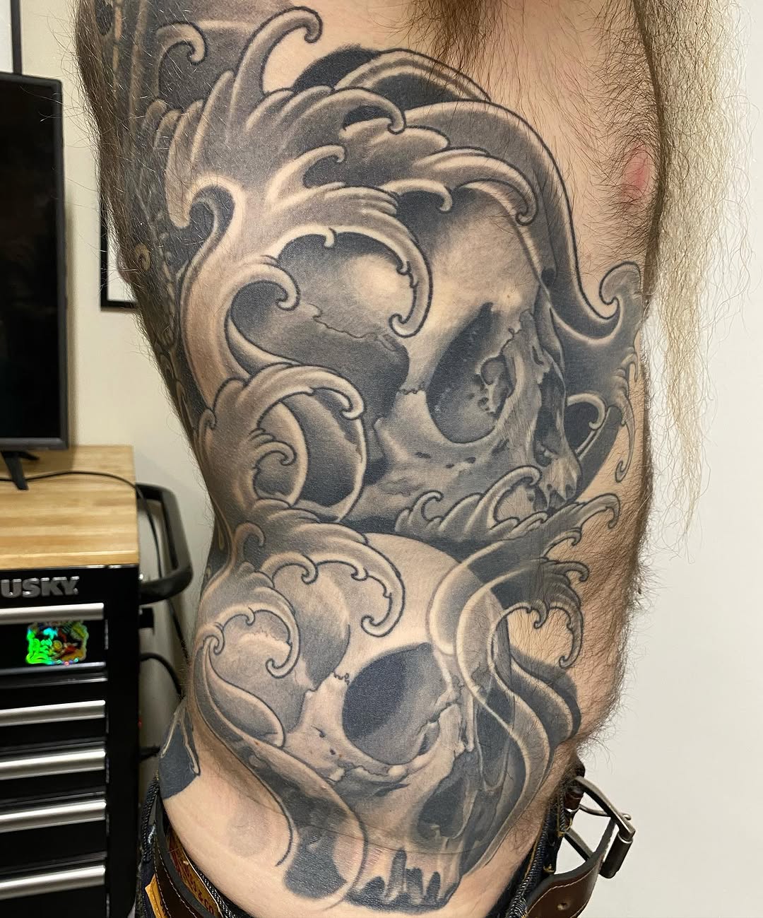 Tattoo by @mikegodfrey โ japanese_irezumi, black_and_grey