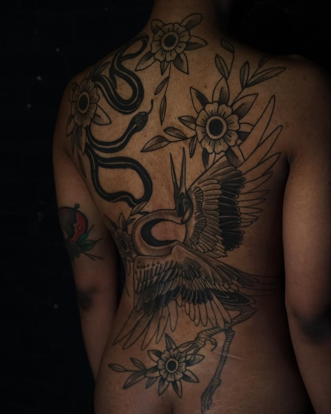 Tattoo by @hiralupe_tattoo — illustrative, black_and_grey
