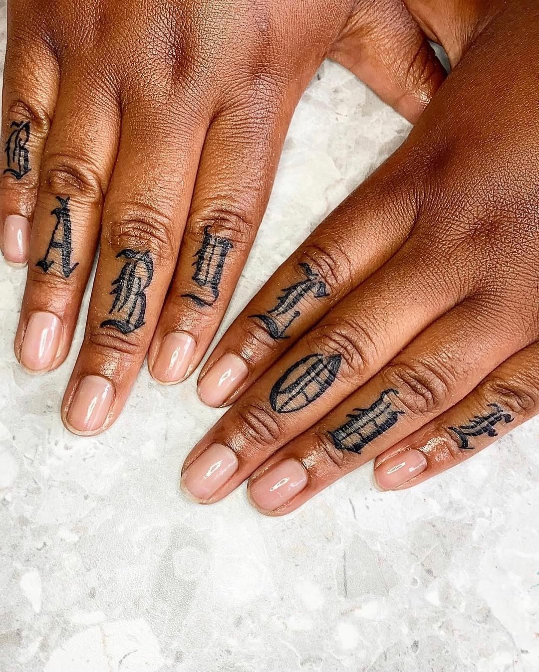 Tattoo by @montana_blue — lettering_script, fine_line