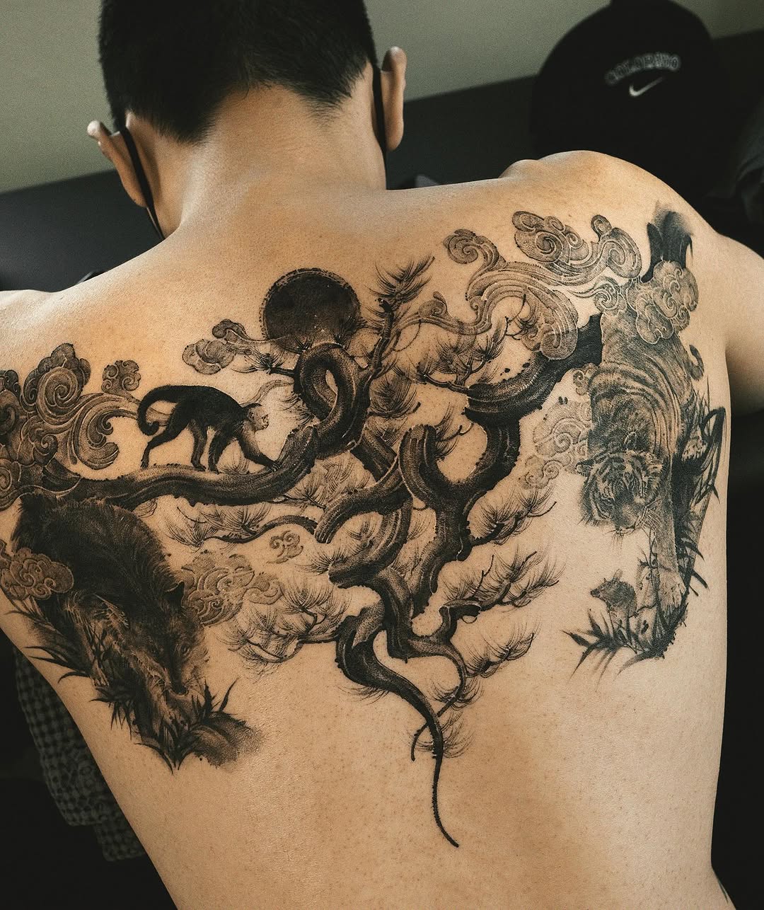 Tattoo by @ati.ful — japanese_irezumi, black_and_grey