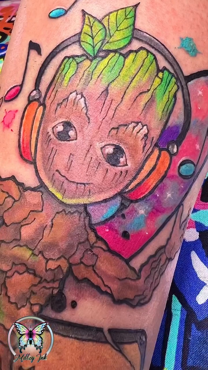 Tattoo by @millzyink — new_school, anime