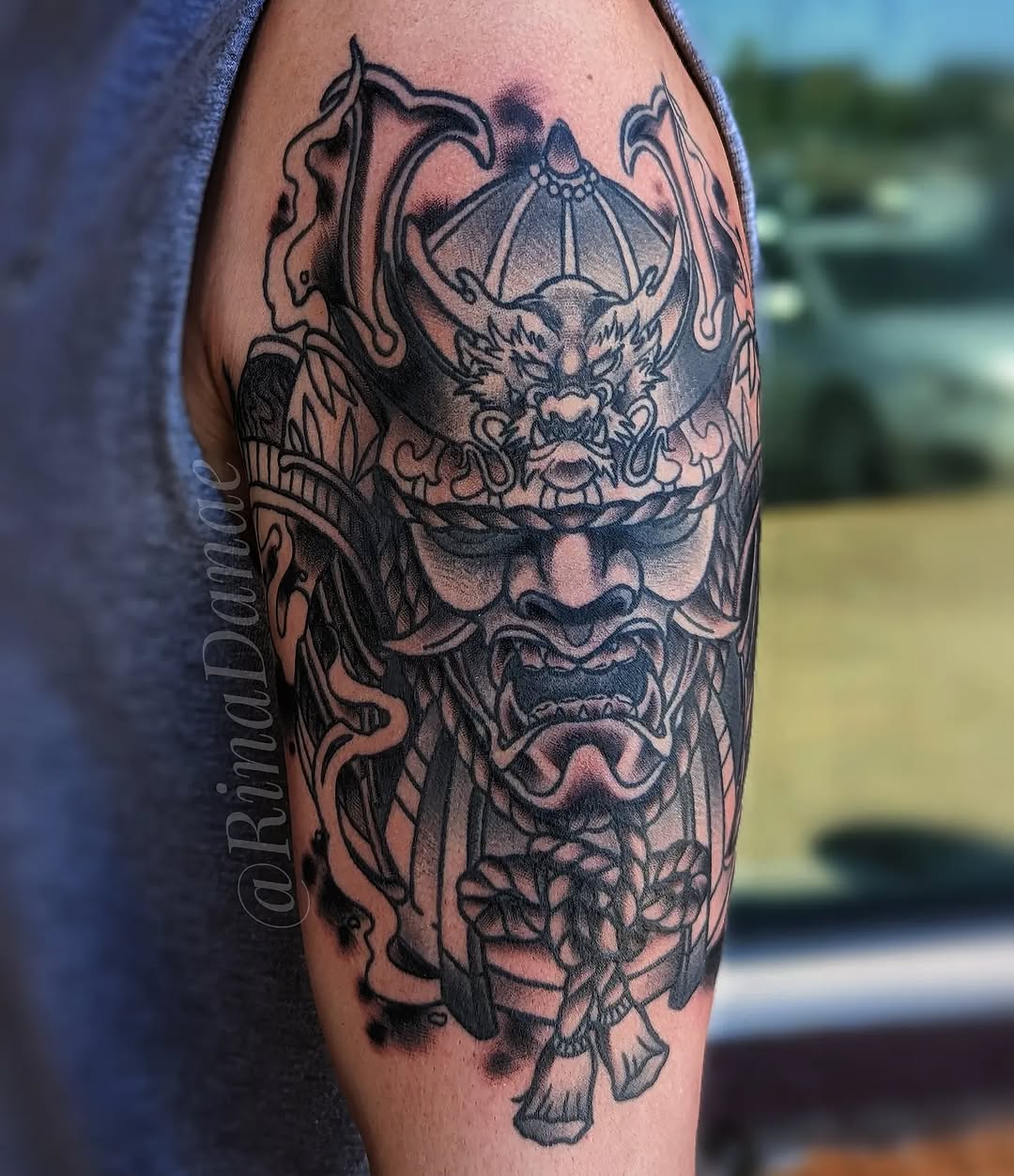 Tattoo by @rinadanae_tattoos β japanese_irezumi, black_and_grey