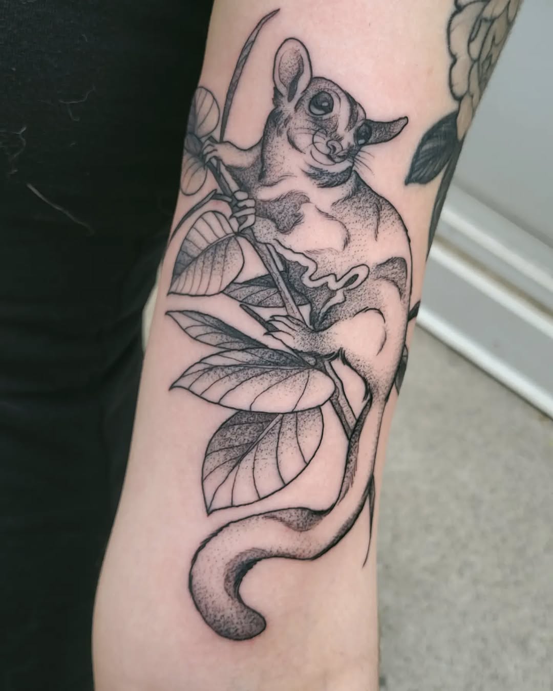 Tattoo by @melancholy.moth.tattoo — realism, dotwork