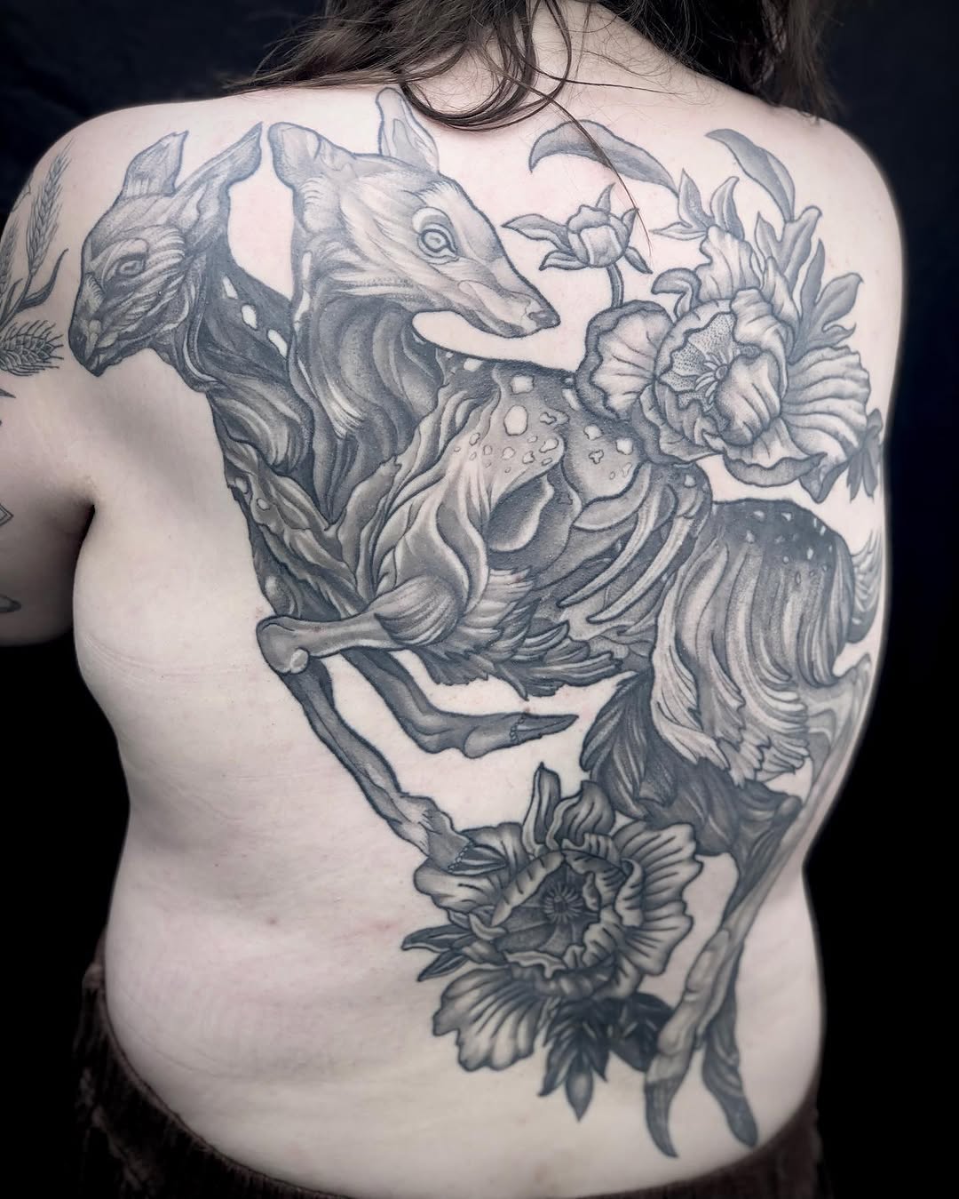 Tattoo by @needlerelic_tattoo — black_and_grey, dark_realism